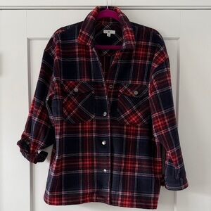 BP Red and Black Plaid Utility Jacket